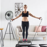 1Pc Vibration Exercise Machine With Resistant Bands Remote Control Whole Body Vibration Platform Workout Equipment Home Fitness Training Equipment For Weight Loss Fat Burner
